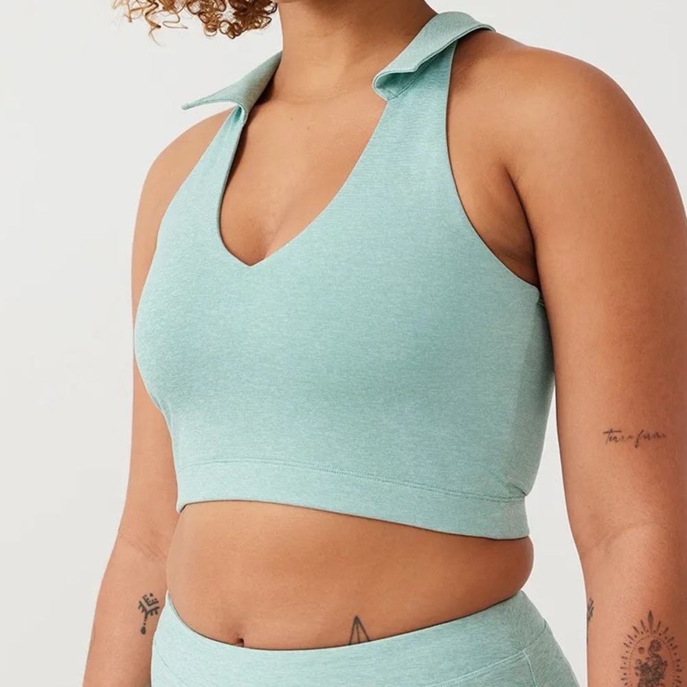 Outdoor Voices Warmup Collard Crop Top Size M